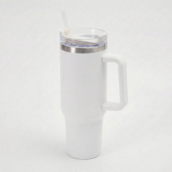 Gourde-Isotherme-1.2L-Blanc-avec- Paille-et-Poignée–Thermos-Inox-XXL-2