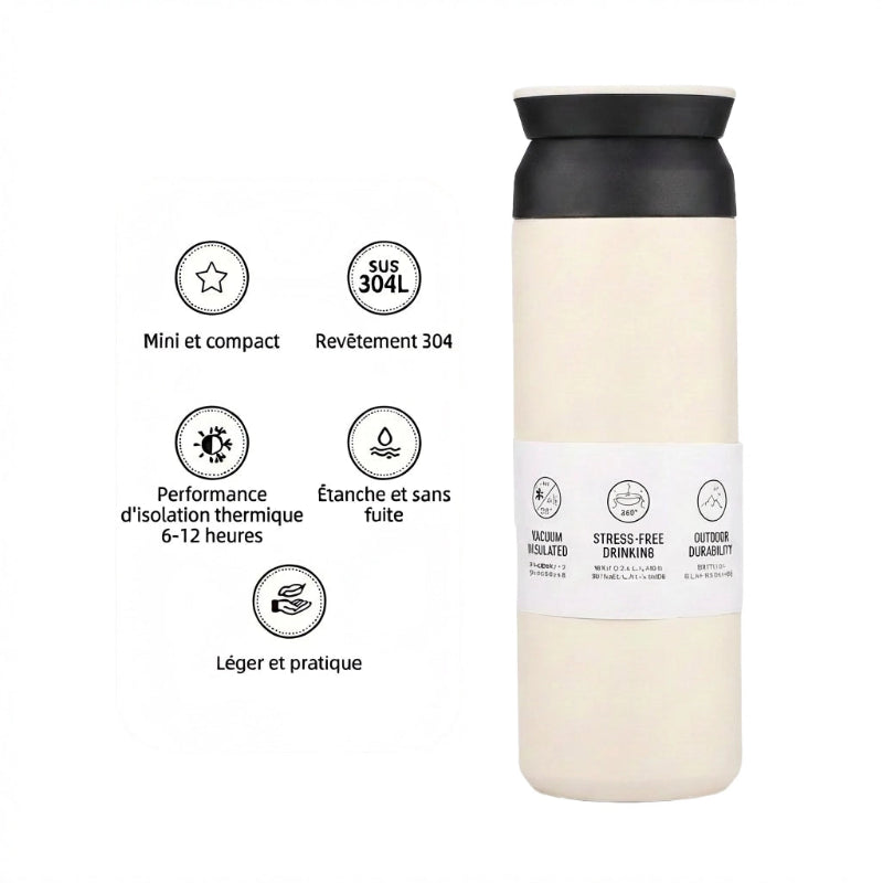 Gourde-Isotherme-350ml-Blanc– Thermos-Inox-Contenant-Nomade-4