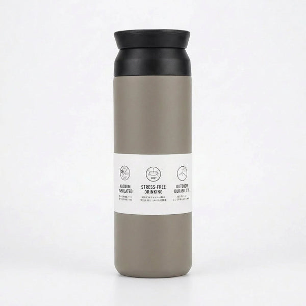 Gourde-Isotherme-350ml-Marron– Thermos-Inox-Contenant-Nomade