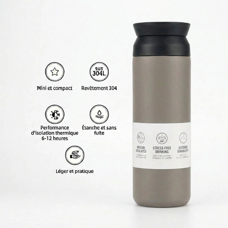 Gourde-Isotherme-350ml-Marron– Thermos-Inox-Contenant-Nomade-4
