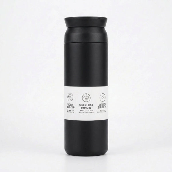 Gourde-Isotherme-350ml-Noir– Thermos-Inox-Contenant-Nomade