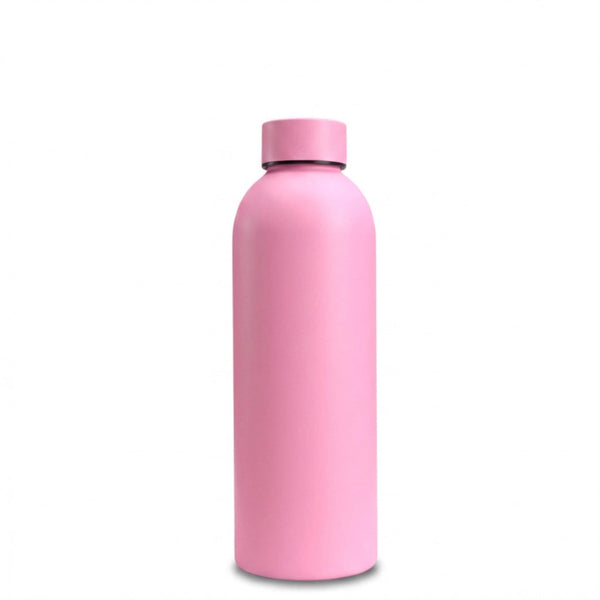 Gourde Isotherme 500ml Rose Acier Inoxydable Double Paroi — Récipient Nomade
