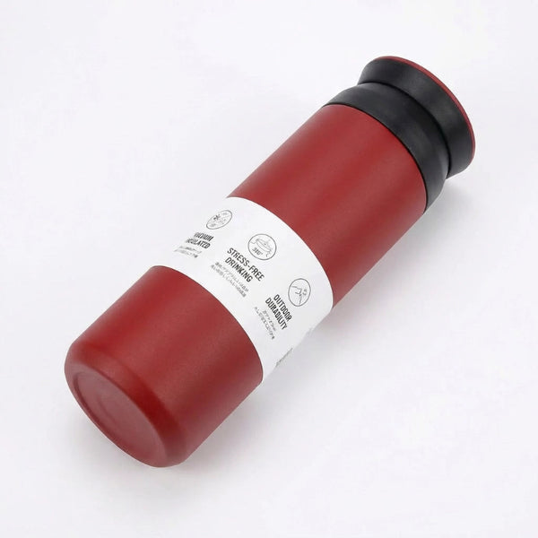 Gourde-Isotherme-350ml-Rouge– Thermos-Inox-Contenant-Nomade-2