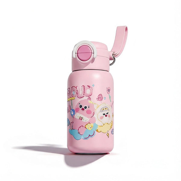 Gourde-isotherme-enfant-ours-rose