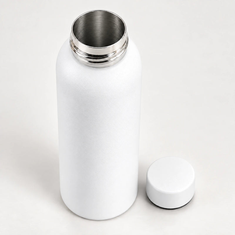 Gourde isotherme blanche 500 ml — Inox double paroi