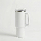 Gourde-Isotherme-1.2L-Blanc-avec- Paille-et-Poignée–Thermos-Inox-XXL