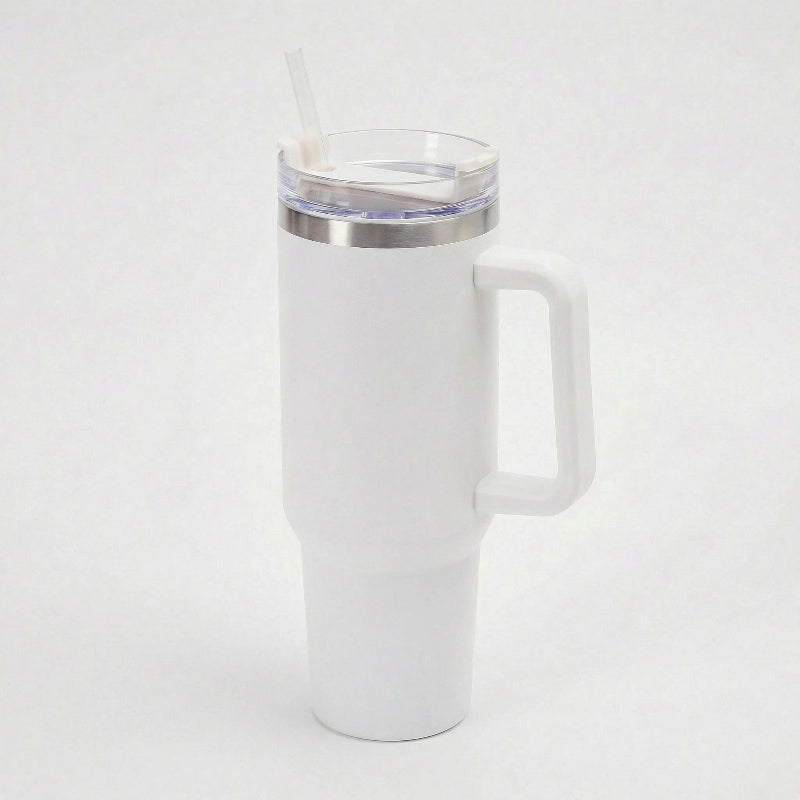Gourde-Isotherme-1.2L-Blanc-avec- Paille-et-Poignée–Thermos-Inox-XXL-2
