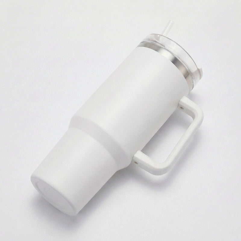 Gourde-Isotherme-1.2L-Blanc-avec- Paille-et-Poignée–Thermos-Inox-XXL-3
