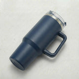 Gourde Isotherme 1,2L Bleu Marine avec Paille et Poignée — Thermos Inox XXL