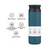 Gourde-Isotherme-350ml-Bleu– Thermos-Inox-Contenant-Nomade-4