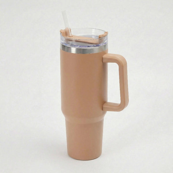 Gourde-Isotherme-1.2L-Caramel-avec- Paille-et-Poignée–Thermos-Inox-XXL-2