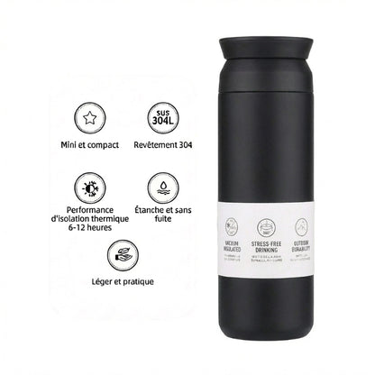 Gourde-Isotherme-350ml-Noir– Thermos-Inox-Contenant-Nomade-4