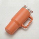 Gourde Isotherme 1,2L Orange avec Paille et Poignée — Thermos Inox XXL