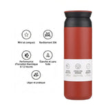 Gourde-Isotherme-350ml-Rouge– Thermos-Inox-Contenant-Nomade-4