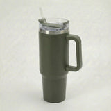 Gourde-Isotherme-1.2L-Vert-Militaire-  avec-Paille-et-Poignée–Thermos-Inox- XXL-2
