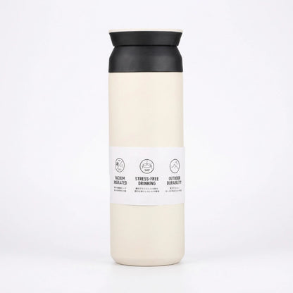 Gourde-Isotherme-350ml-Blanc– Thermos-Inox-Contenant-Nomade