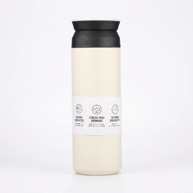 Gourde-Isotherme-350ml-Blanc– Thermos-Inox-Contenant-Nomade