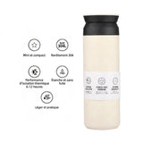 Gourde-Isotherme-350ml-Blanc– Thermos-Inox-Contenant-Nomade-4