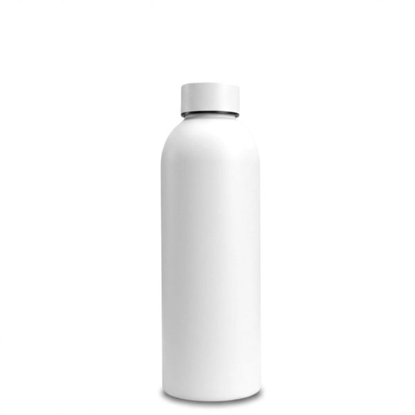 Gourde Isotherme 500ml Blanc Acier Inoxydable Double Paroi — Récipient Nomade