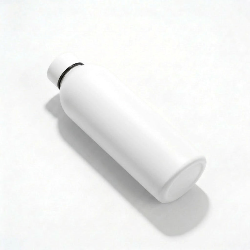 Gourde Isotherme 500ml Blanc Acier Inoxydable Double Paroi — Récipient Nomade