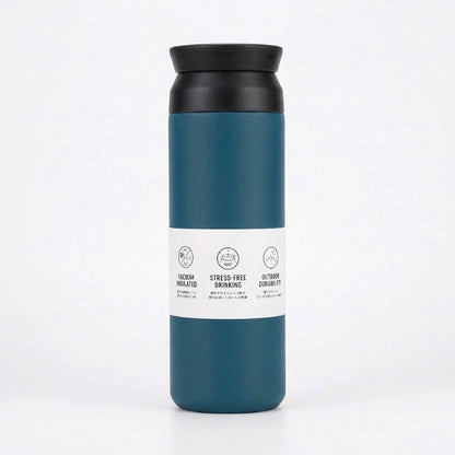 Gourde-Isotherme-350ml-Bleu– Thermos-Inox-Contenant-Nomade