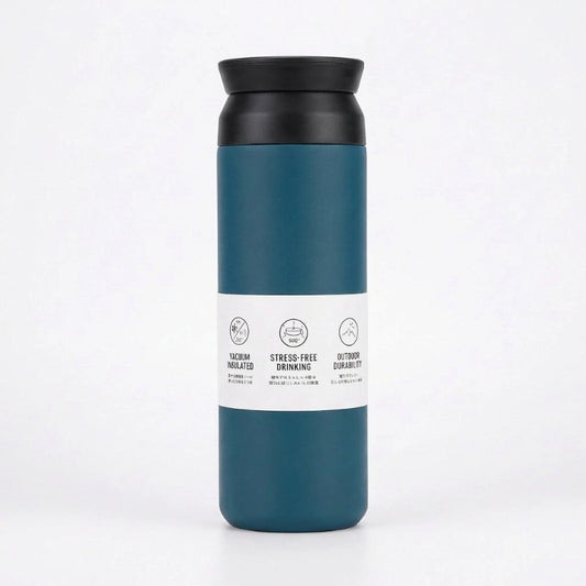 Gourde-Isotherme-350ml-Bleu– Thermos-Inox-Contenant-Nomade
