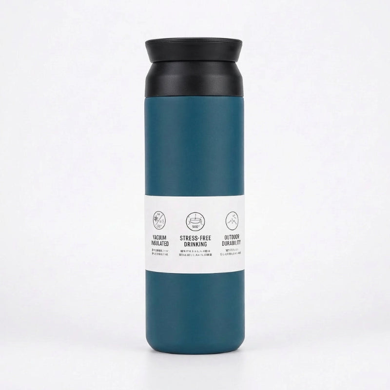 Gourde-Isotherme-350ml-Bleu– Thermos-Inox-Contenant-Nomade