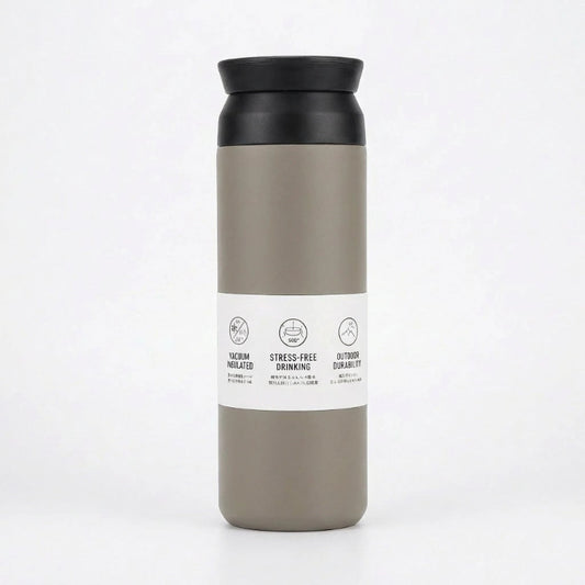 Gourde-Isotherme-350ml-Marron– Thermos-Inox-Contenant-Nomade