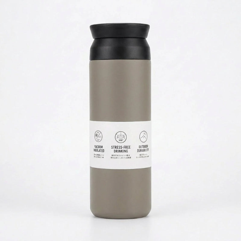Gourde-Isotherme-350ml-Marron– Thermos-Inox-Contenant-Nomade