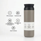 Gourde-Isotherme-350ml-Marron– Thermos-Inox-Contenant-Nomade-4