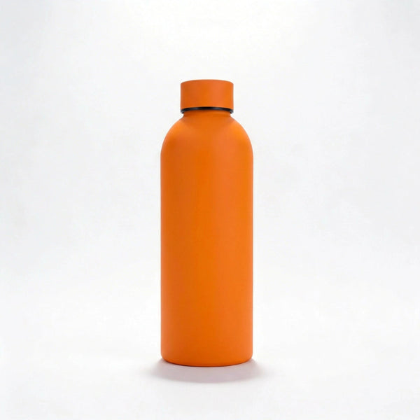 Gourde Isotherme 500ml Orange Acier Inoxydable Double Paroi — Récipient Nomade