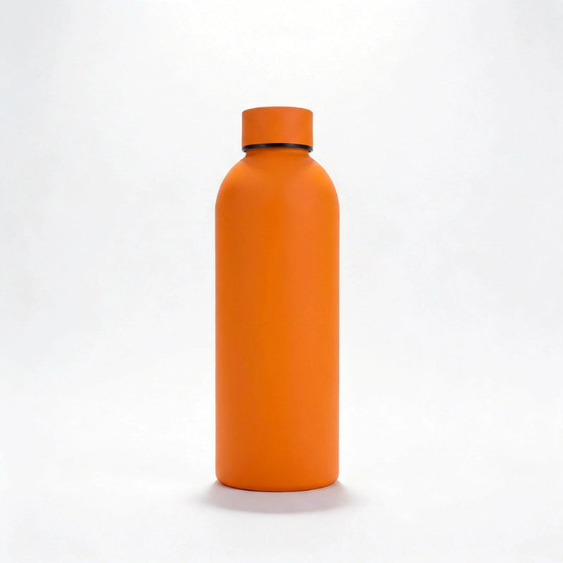 Gourde Isotherme 500ml Orange Acier Inoxydable Double Paroi — Récipient Nomade