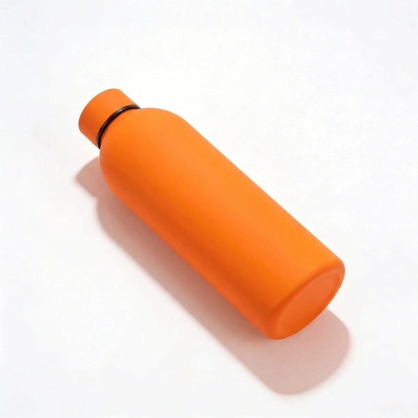 Gourde Isotherme 500ml Orange Acier Inoxydable Double Paroi — Récipient Nomade
