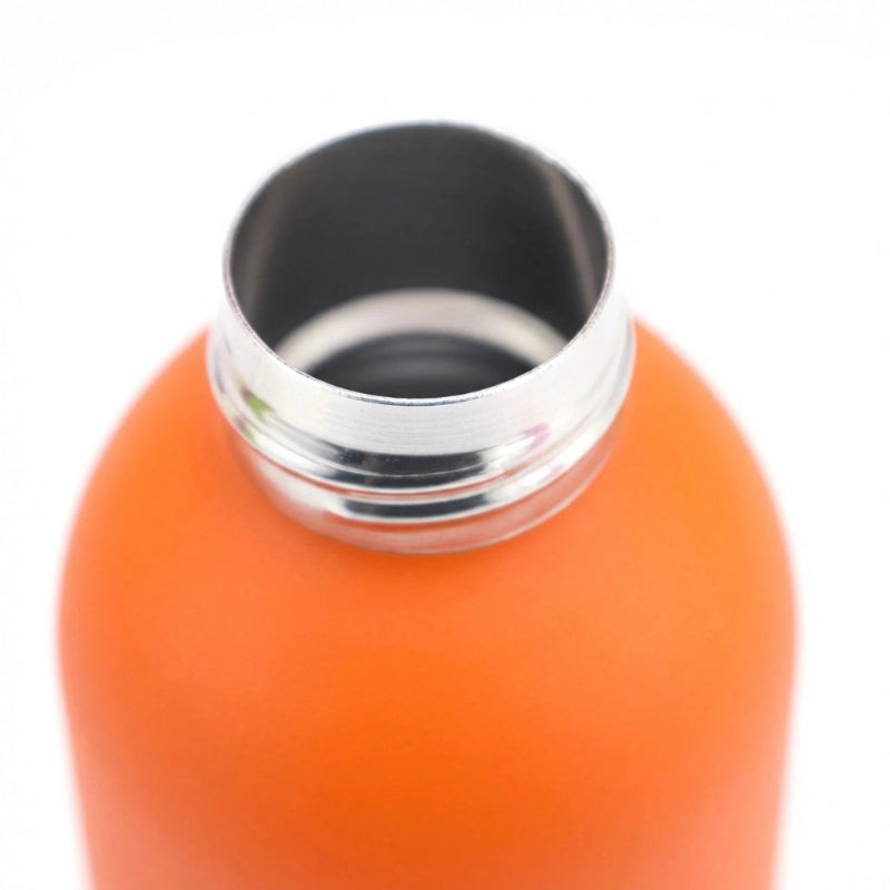 Gourde Isotherme 500ml Orange Acier Inoxydable Double Paroi — Récipient Nomade