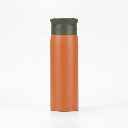 Gourde-Isotherme-350ml-Orange- Thermos-Inox-Design-Minimaliste