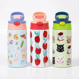 Gourde Isotherme 350ml Dessin Animé — Thermos Scolaire Inox Fille et Garçon