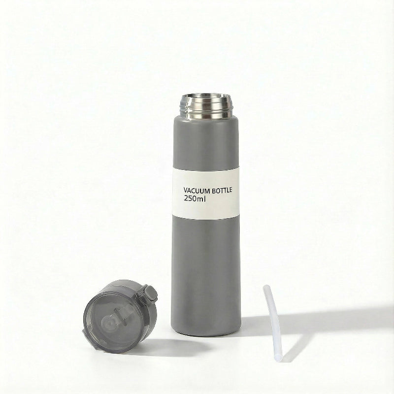 Gourde-Isotherme-250ml-Gris- Verrouillage-Sécurisé-3
