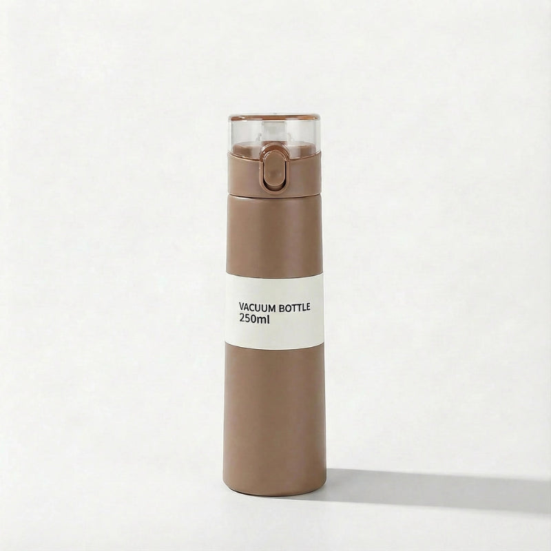 Gourde-Isotherme-250ml-Marron- Verrouillage-Sécurisé