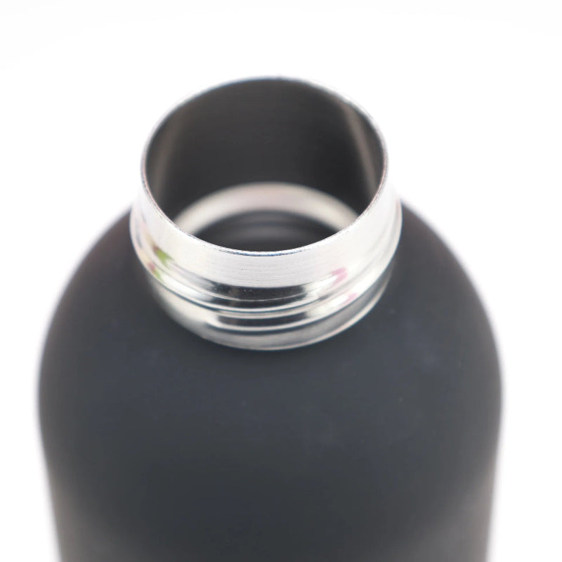Gourde Isotherme 500ml Noir Acier Inoxydable Double Paroi — Récipient Nomade