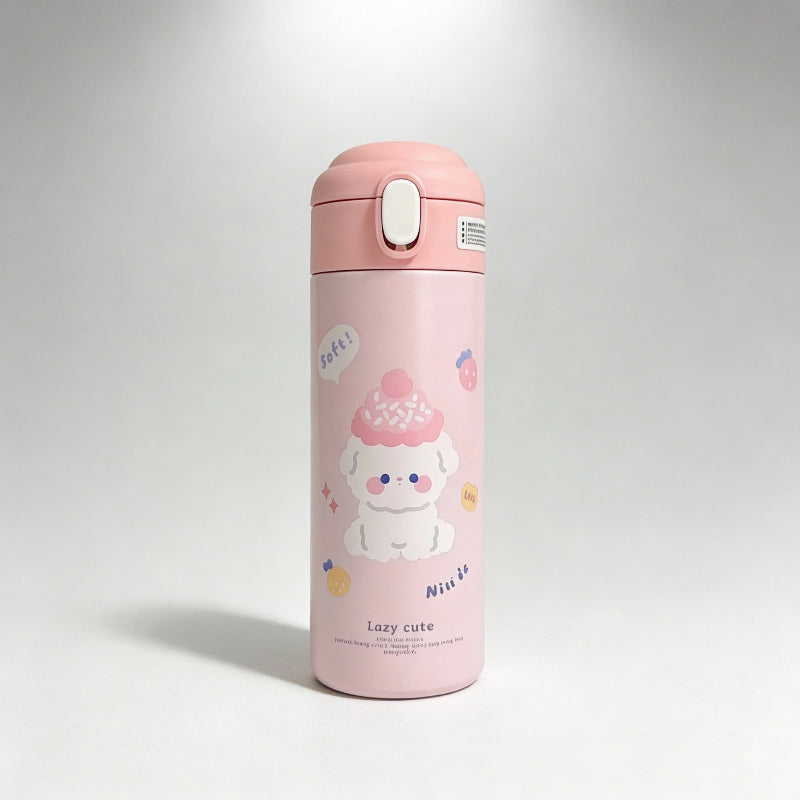 gourde isotherme chien rose 