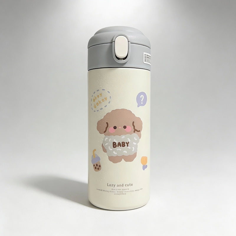 gourde isotherme chien blanc  
