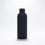 Gourde Isotherme 500ml Noir Acier Inoxydable Double Paroi — Récipient Nomade