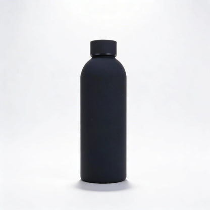 Gourde Isotherme 500ml Noir Acier Inoxydable Double Paroi — Récipient Nomade
