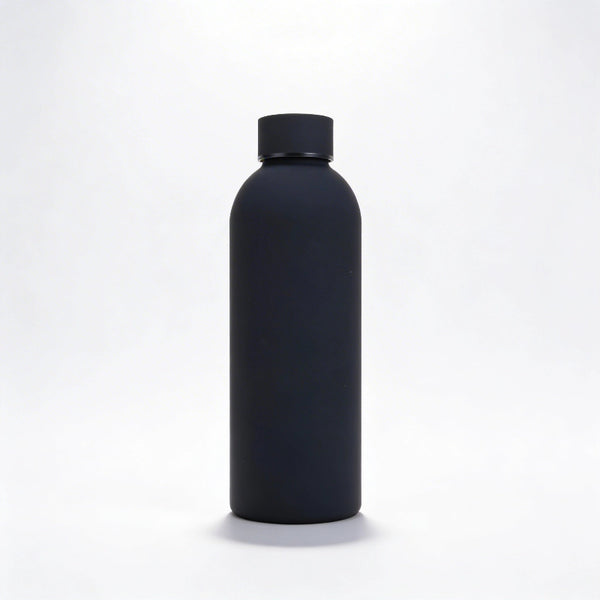 Gourde Isotherme 500ml Noir Acier Inoxydable Double Paroi — Récipient Nomade