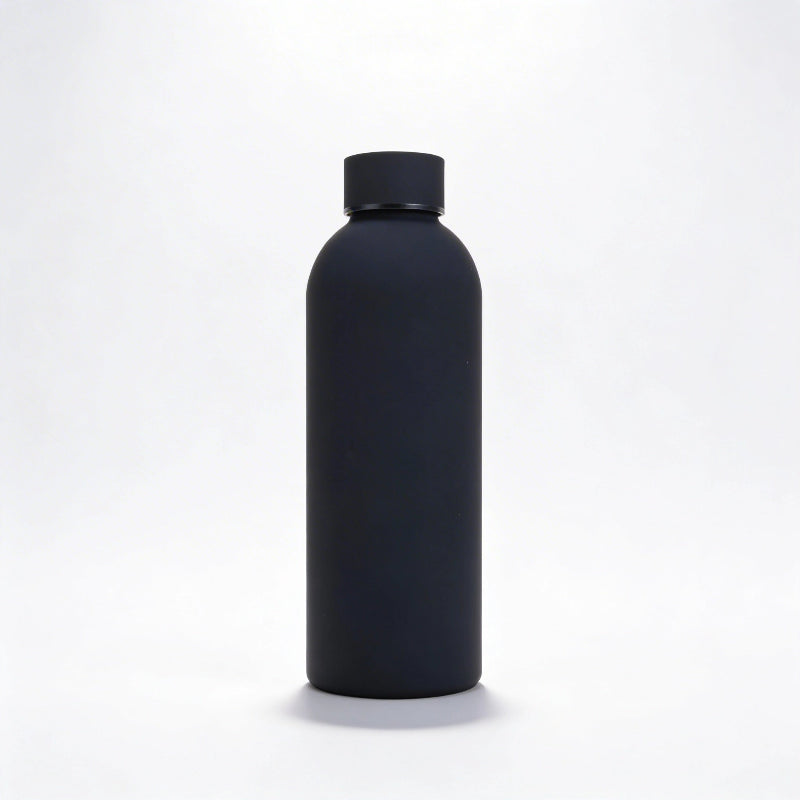 Gourde Isotherme 500ml Noir Acier Inoxydable Double Paroi — Récipient Nomade