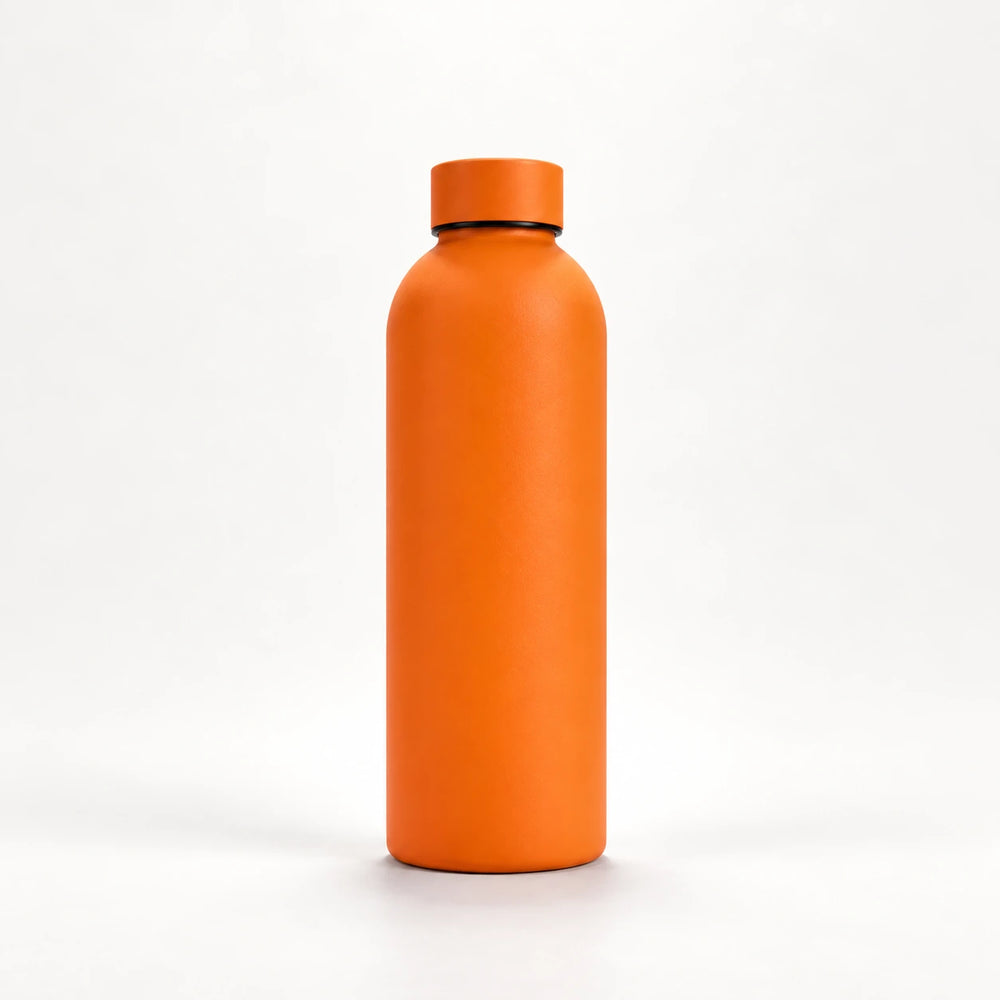 Gourde Isotherme 500ml Orange Acier Inoxydable Double Paroi — Récipient Nomade