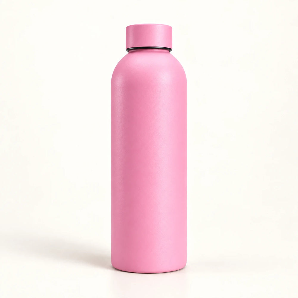 Gourde Isotherme 500ml Rose Acier Inoxydable Double Paroi — Récipient Nomade