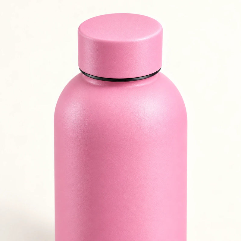 Gourde Isotherme 500ml Rose Acier Inoxydable Double Paroi — Récipient Nomade