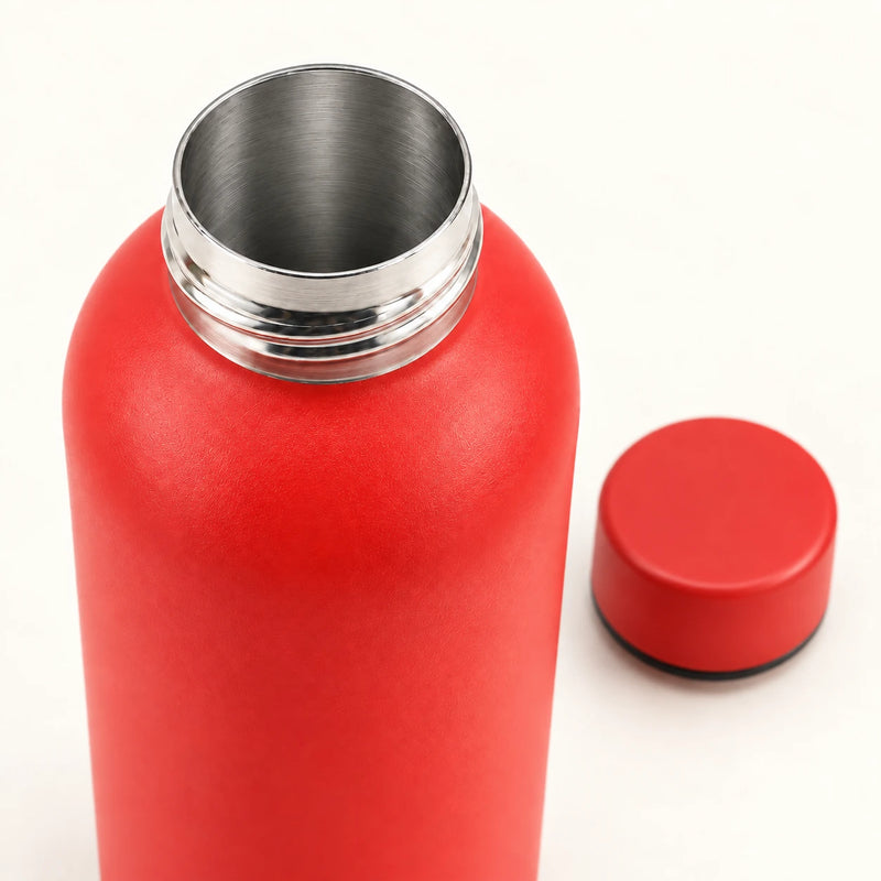 Gourde Isotherme 500ml Rouge Acier Inoxydable Double Paroi — Récipient Nomade