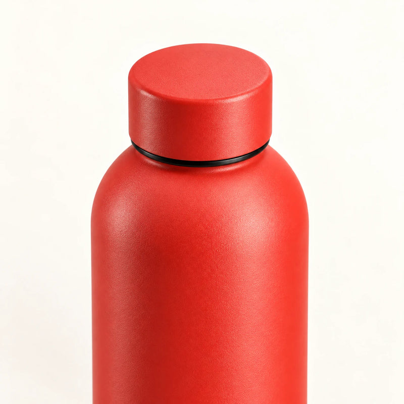 Gourde Isotherme 500ml Rouge Acier Inoxydable Double Paroi — Récipient Nomade